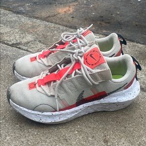Nike White and Neon Green Sneakers